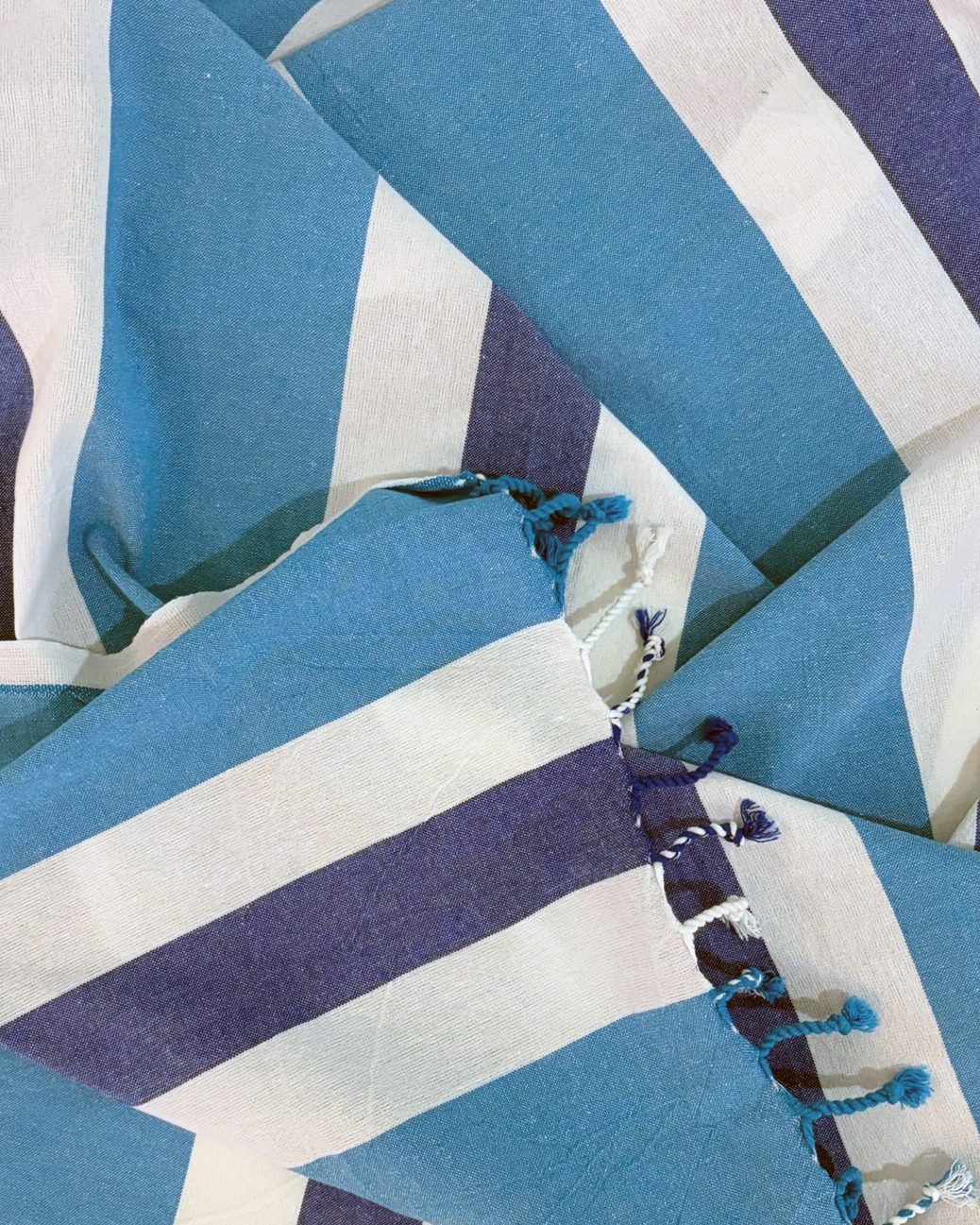 Coral Coast hamamdoek, met gerecyclede doos – blauw