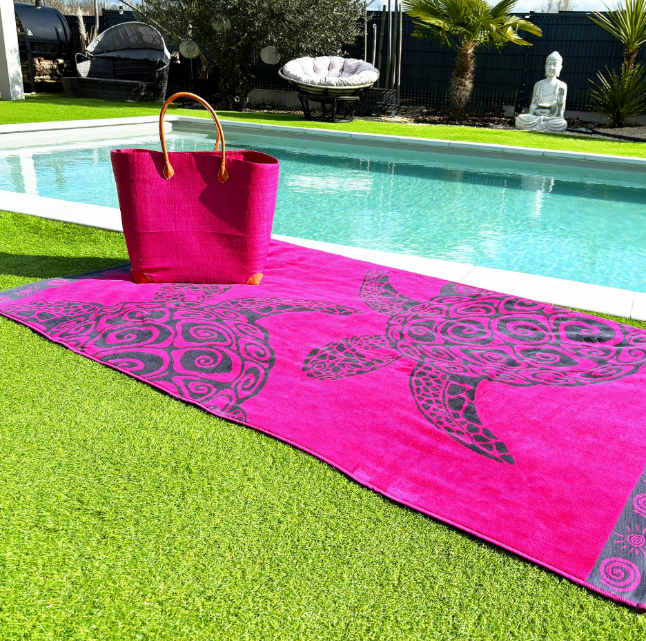 Velours strandlaken met schildpadden