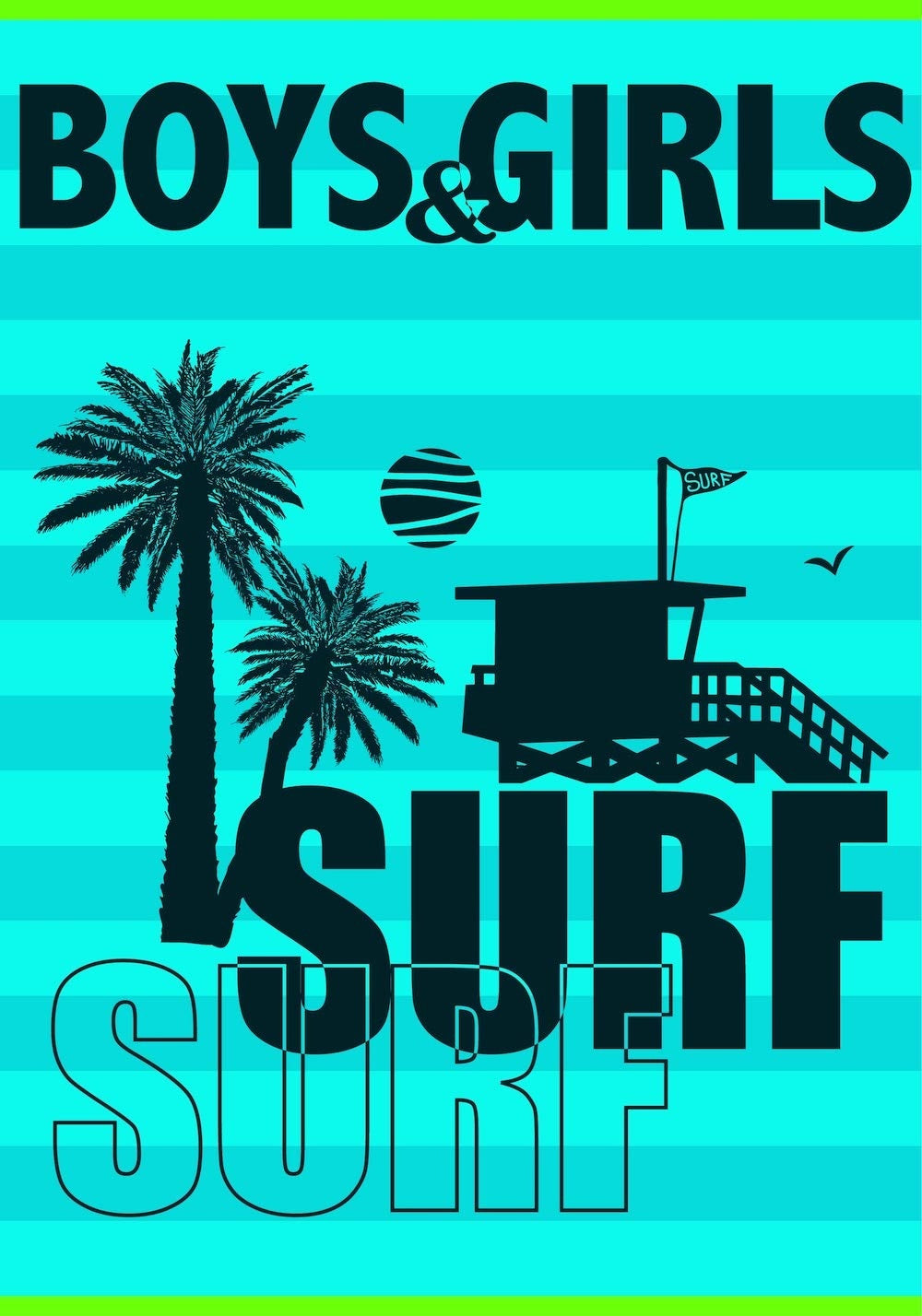 2-persoons strandlaken Surf