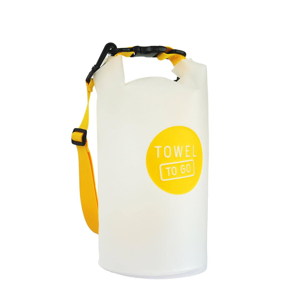 Roll N Go waterdichte transparante droogzak, geel (5 liter)