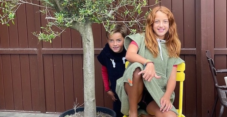 Badstof surfponcho kids