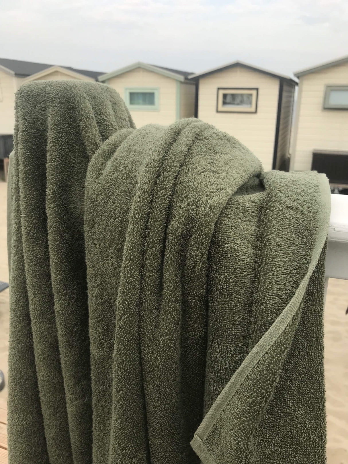 Luxe strandlaken olijfgroen