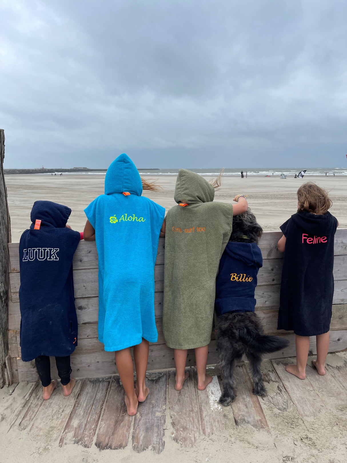 Kids surfponcho met naam