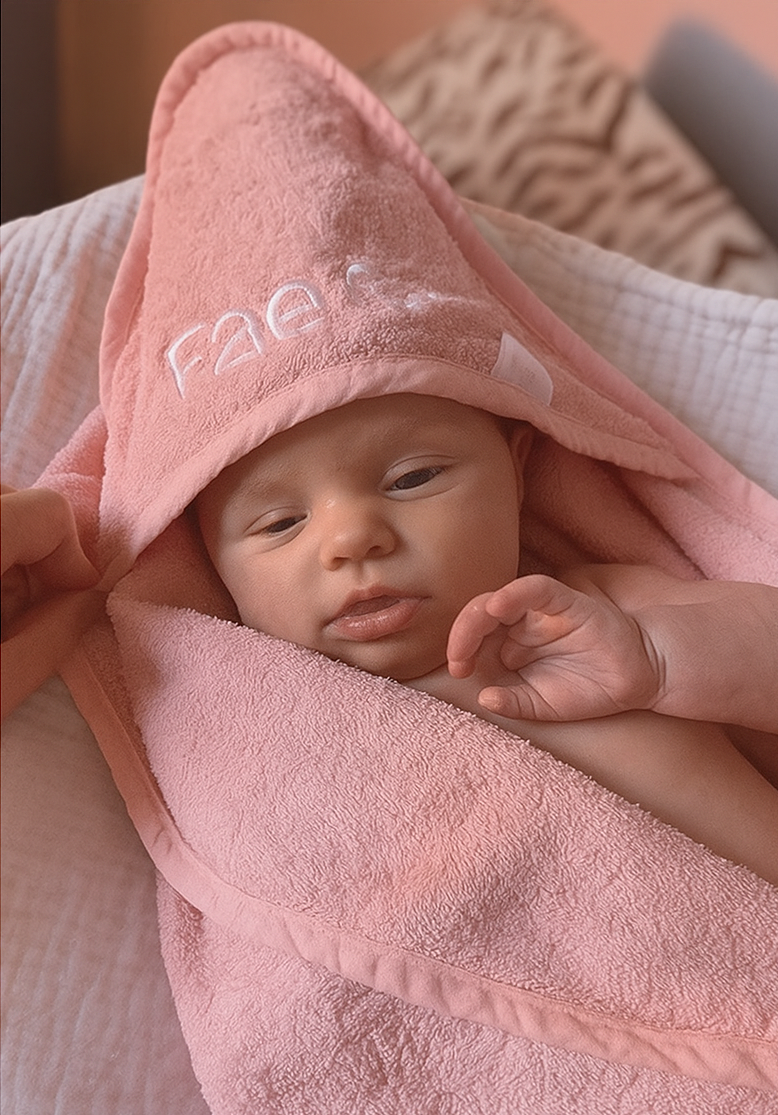 Baby badstof cape met naam
