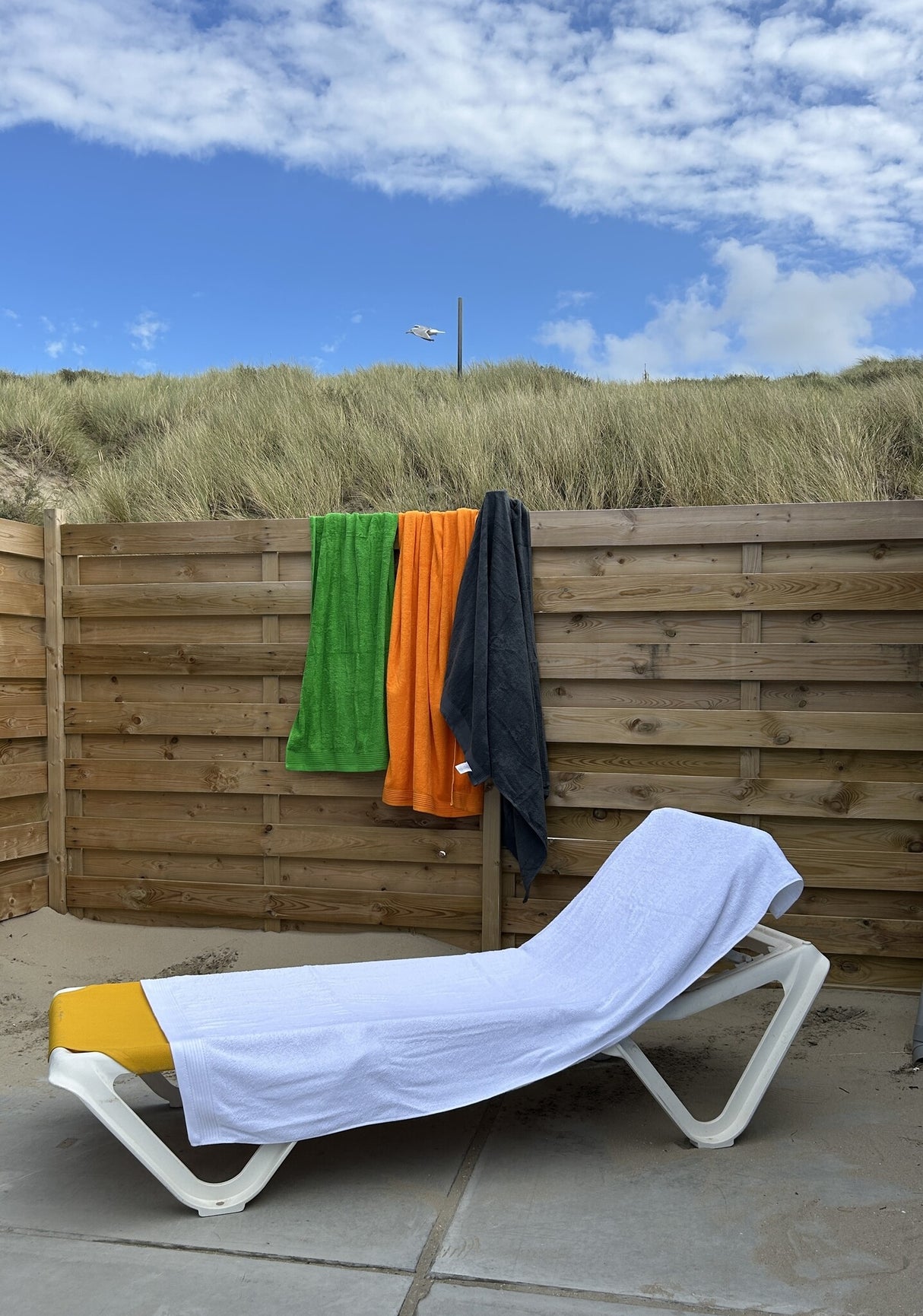 Wit strandlaken
