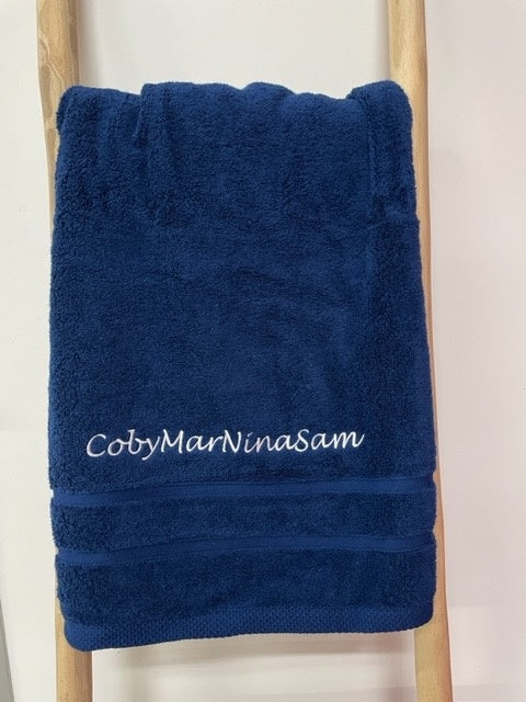 Hotel badlakens met borduring