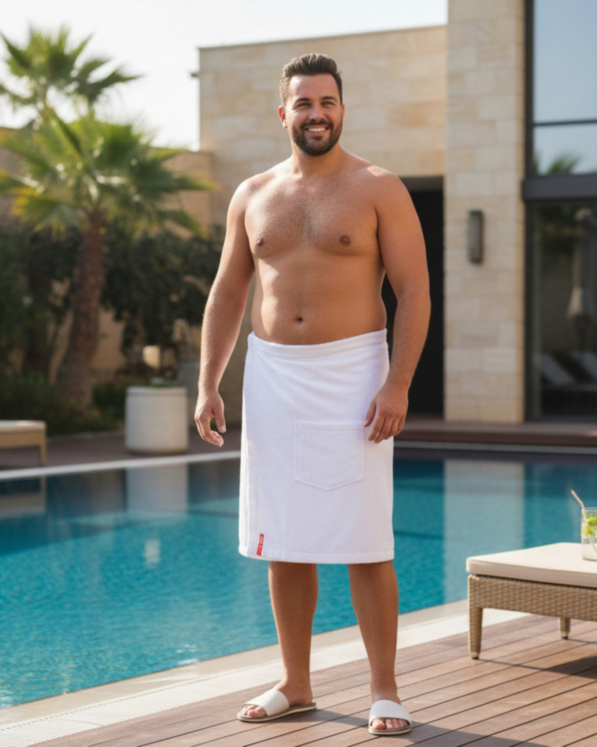 XXL saunakilt heren met klittenband