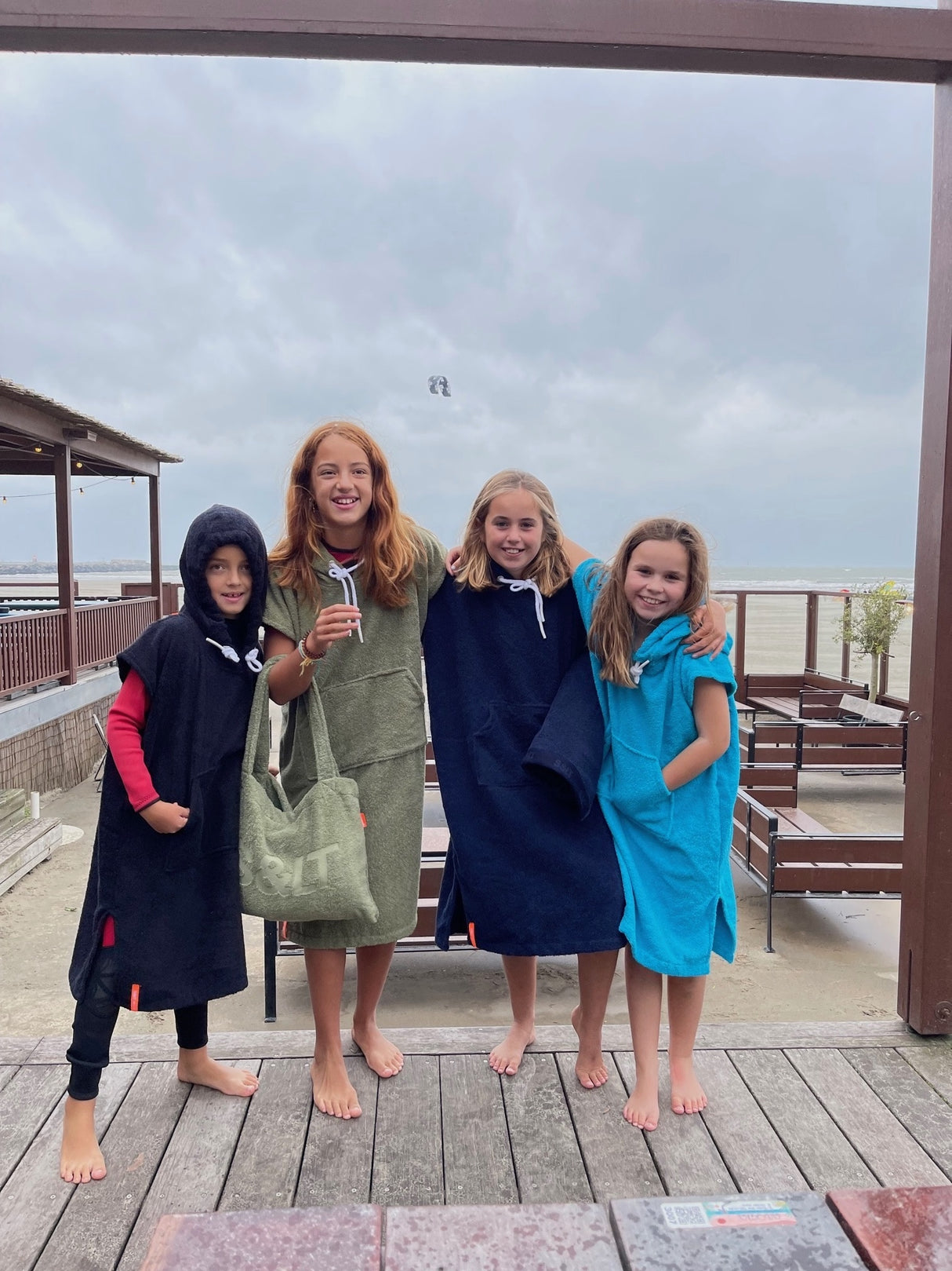 Badstof surfponcho kids