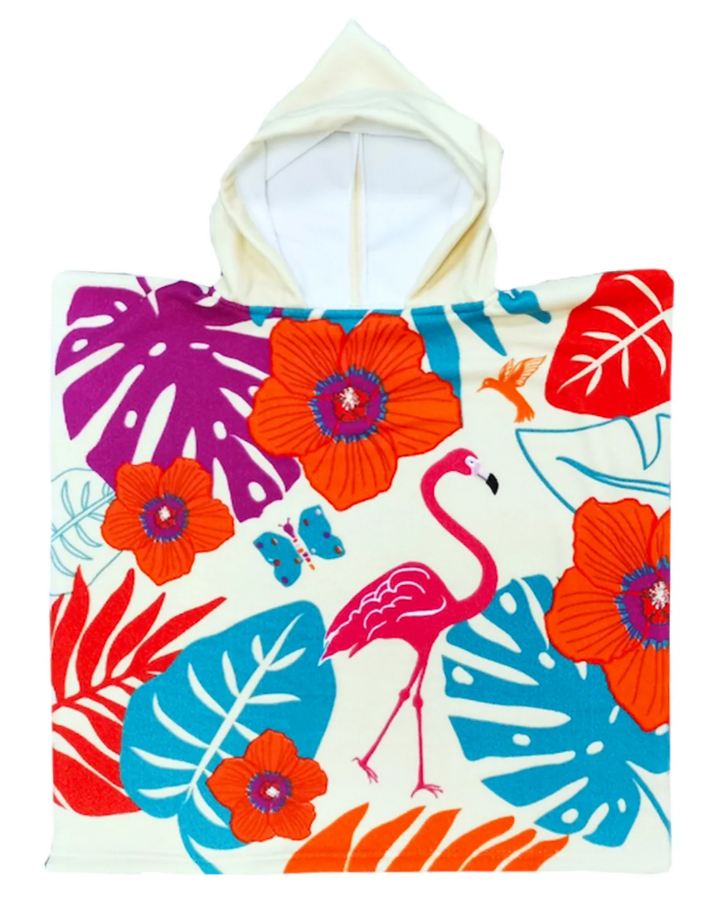 Kinderponcho Flamingo