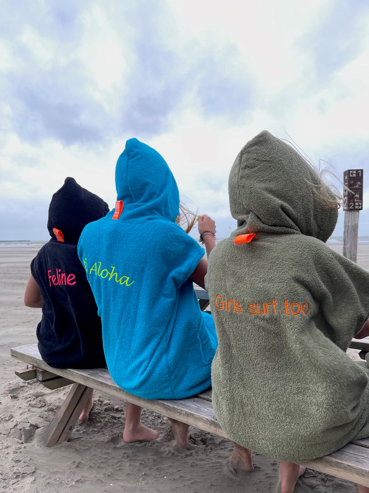 Kids surfponcho met naam