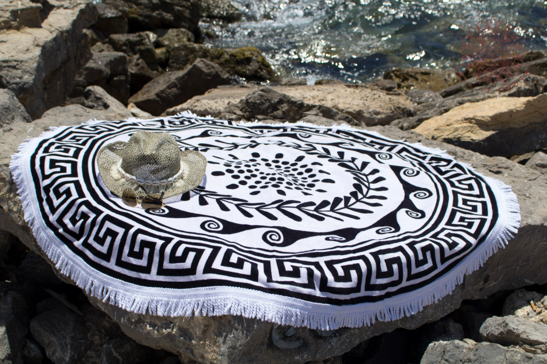 Rond strandlaken Greek