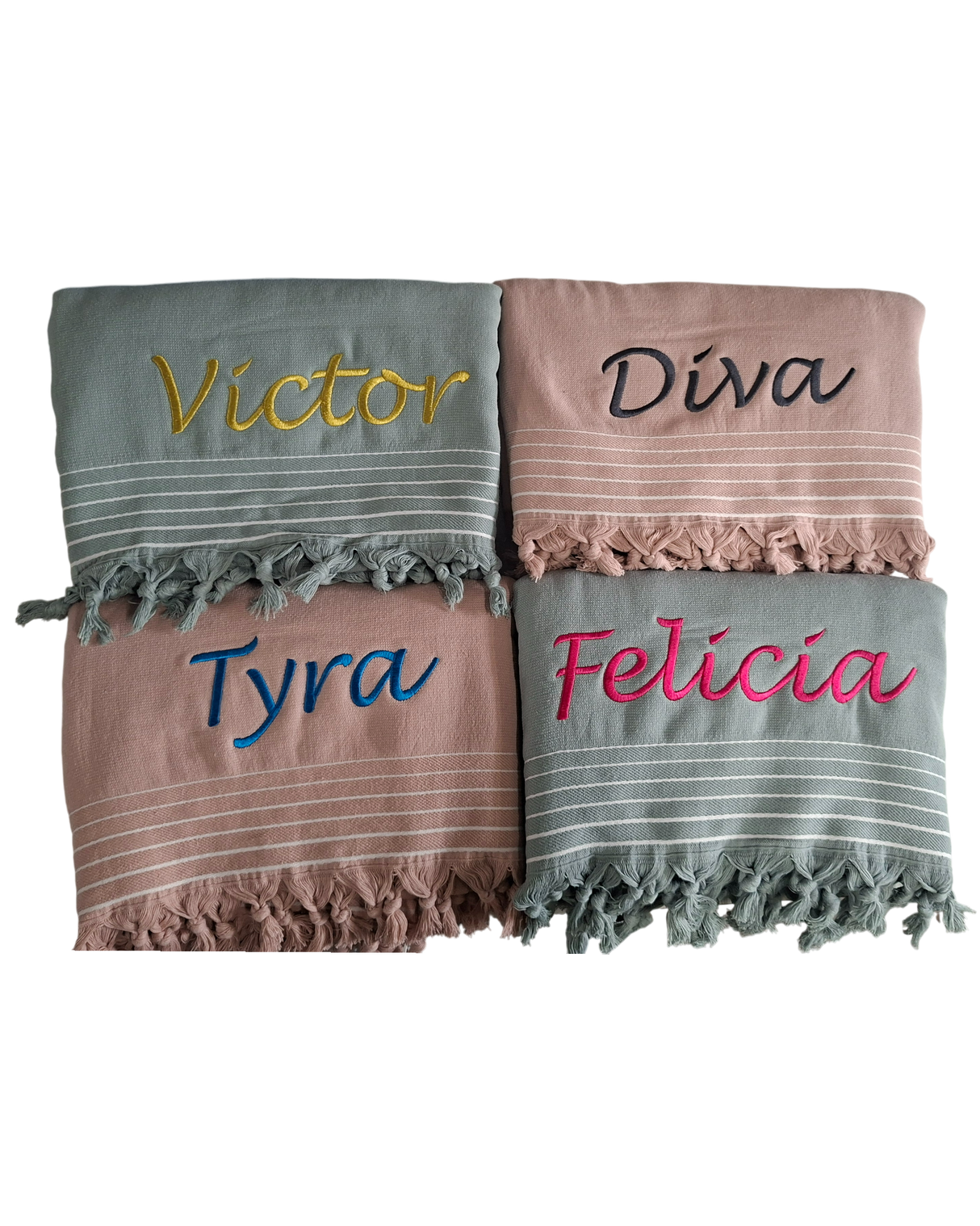 Walra Remade hamam handdoek borduren