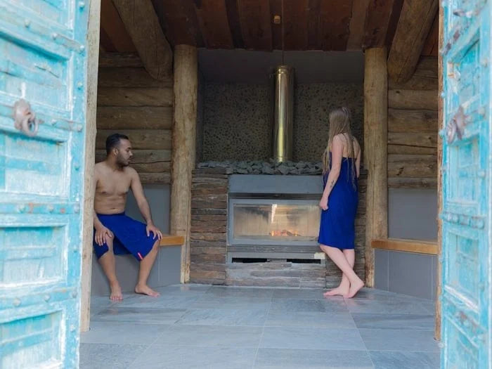 Saunakilt dames met klittenband