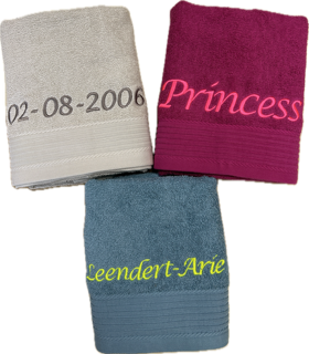 Handdoek borduren 50x100