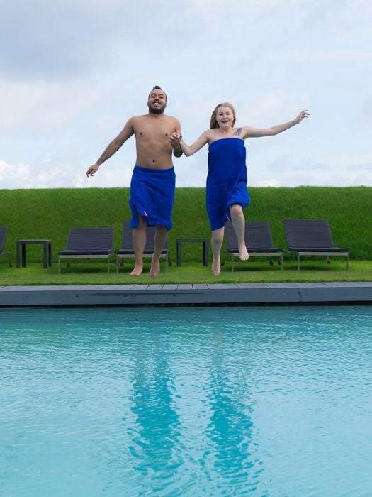 Saunakilt heren met klittenband