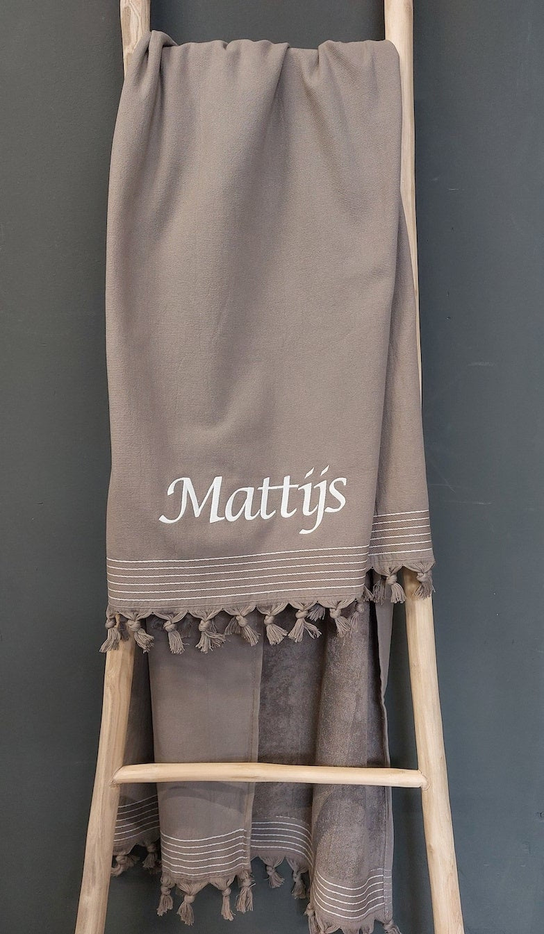Walra hamam handdoek borduren