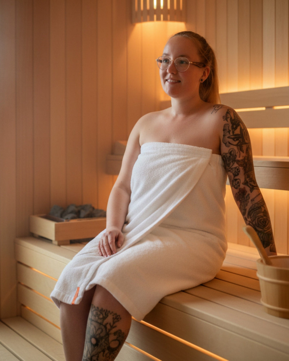 XXL saunakilt dames met klittenband