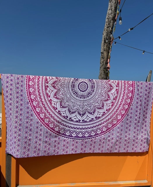 Familie strandlaken Mandala paars