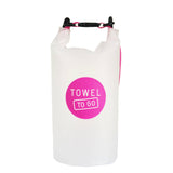 Roll N Go waterdichte transparante drybag, roze (5 liter)
