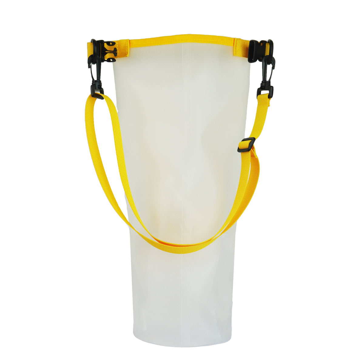 Roll N Go waterdichte transparante droogzak, geel (5 liter)