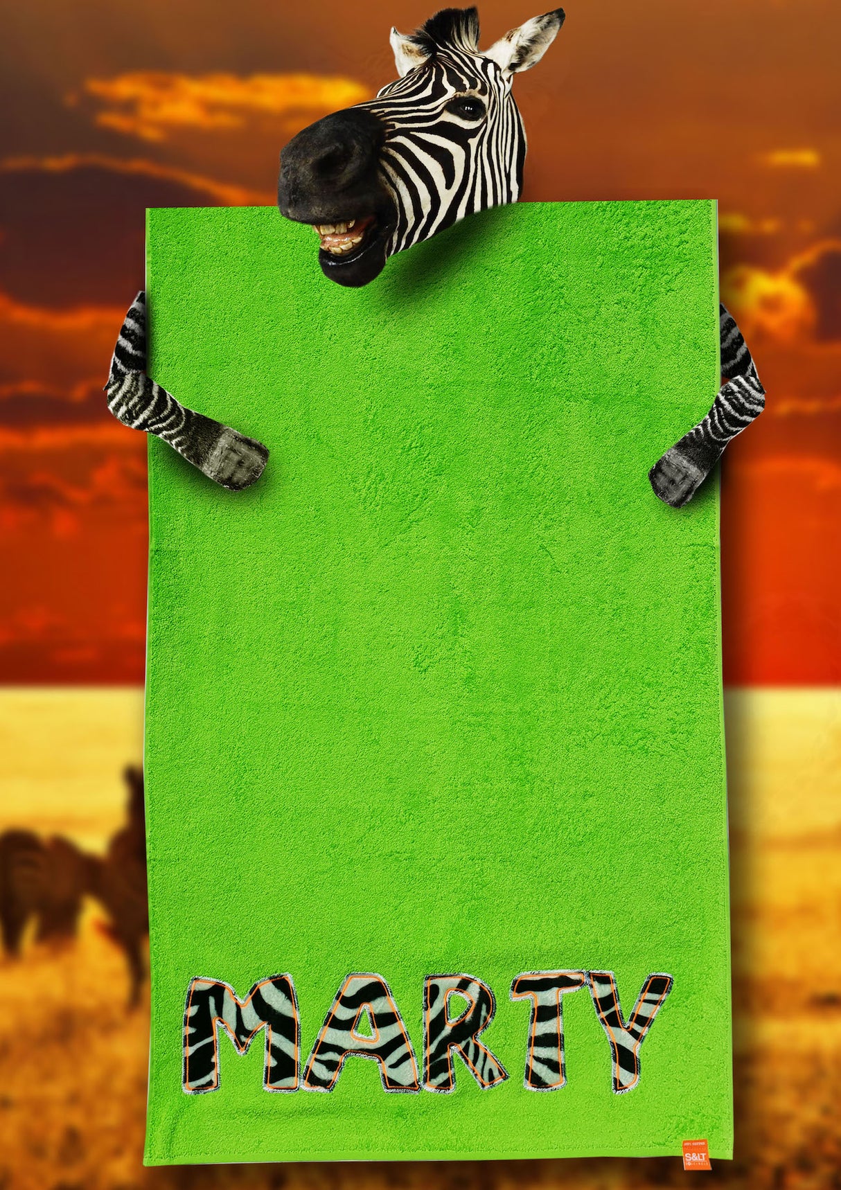 Strandlaken met dierenprint