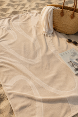 XXL strandlaken Waves beige