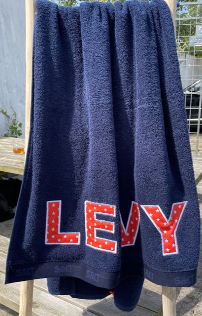 Kinderstrandlaken met naam Patch