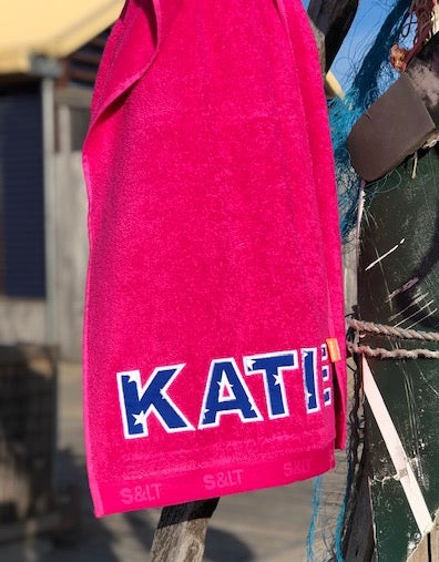 Kinderstrandlaken met naam Patch