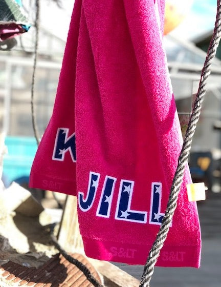 Kinderstrandlaken met naam Patch