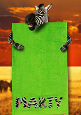 Children's beach towel with animal print