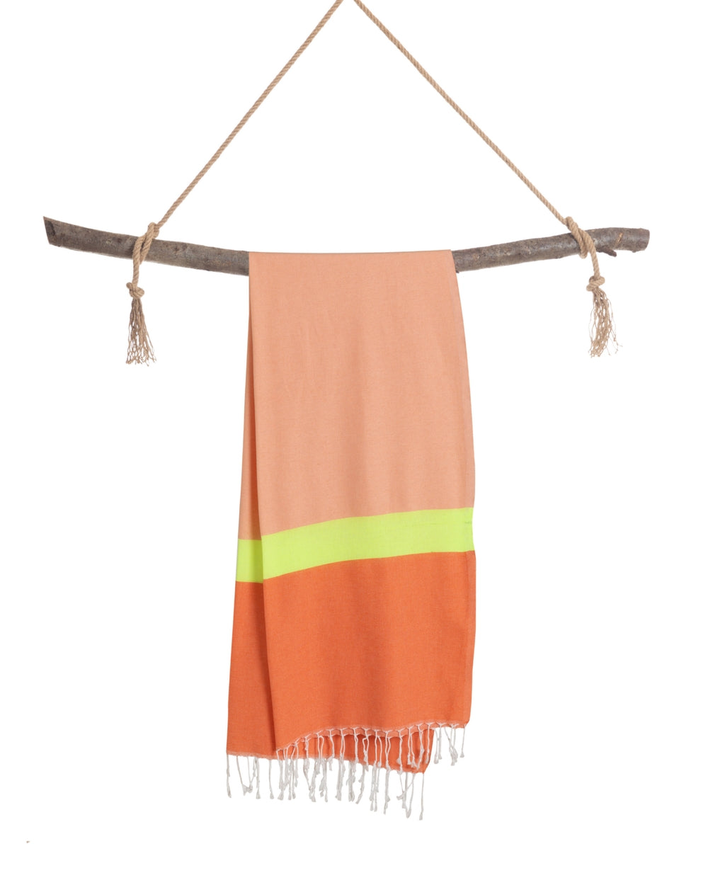 Neon hamamdoek in geschenkdoos - oranje/roze