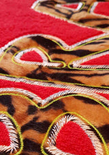 Children's beach towel with animal print