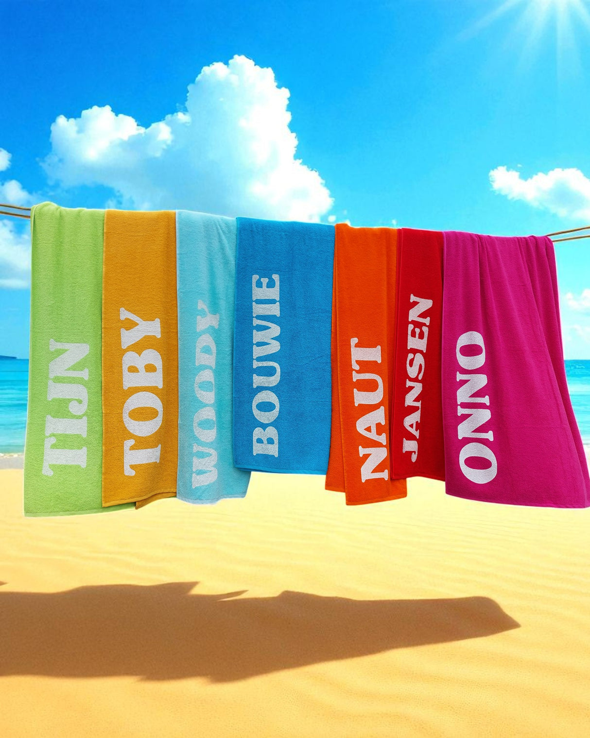 Strandlaken met print