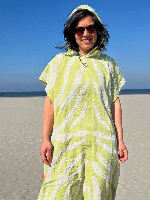 Surfponcho Zebra lime