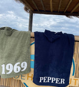 Surfponcho met print