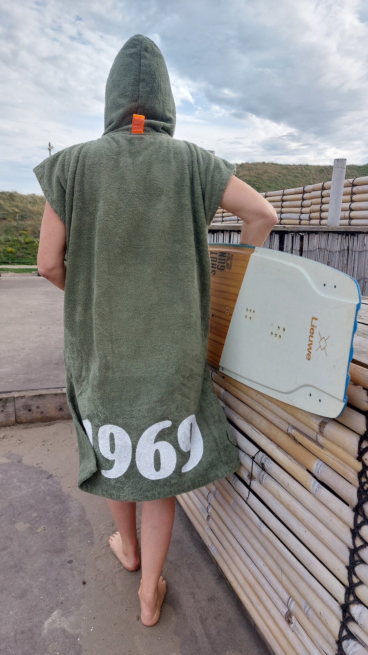 Surfponcho met print