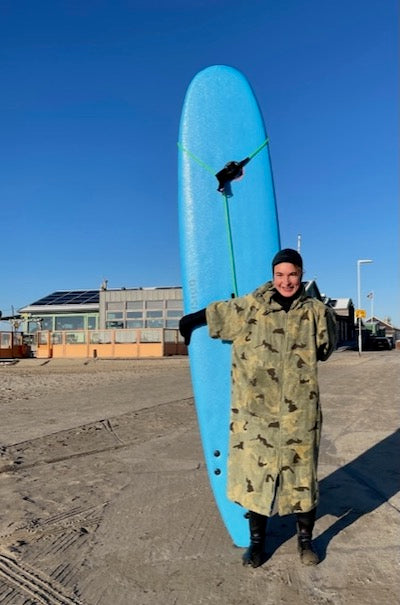 Surfponcho Camouflage met rits