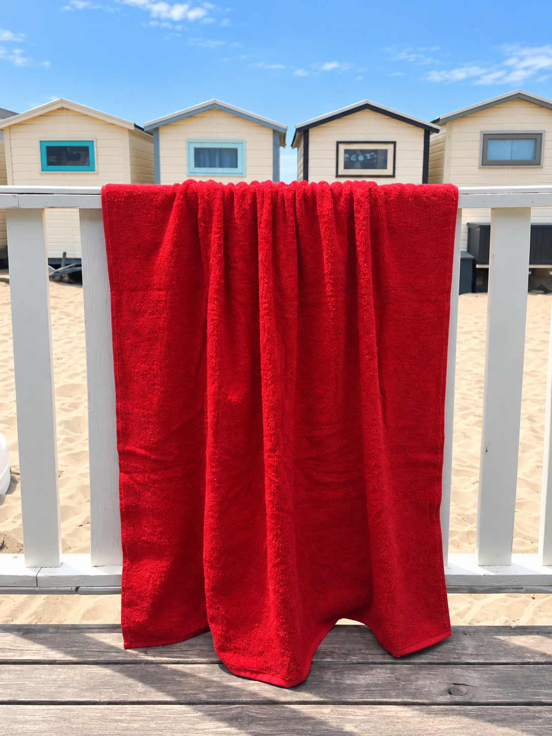 Luxuriöses Strandtuch rot