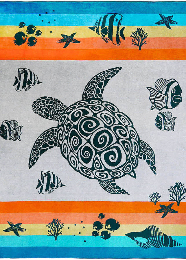 2-persoons strandlaken Schildpad