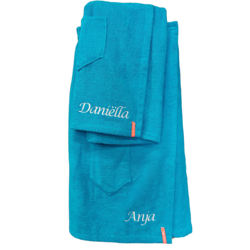 Dames saunakilt met naam