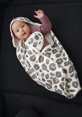 Baby badcape panter met naam