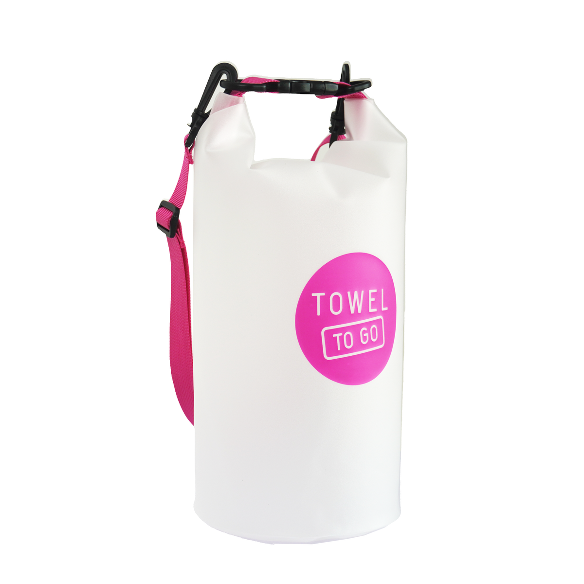 Roll N Go waterdichte transparante drybag, roze (5 liter)