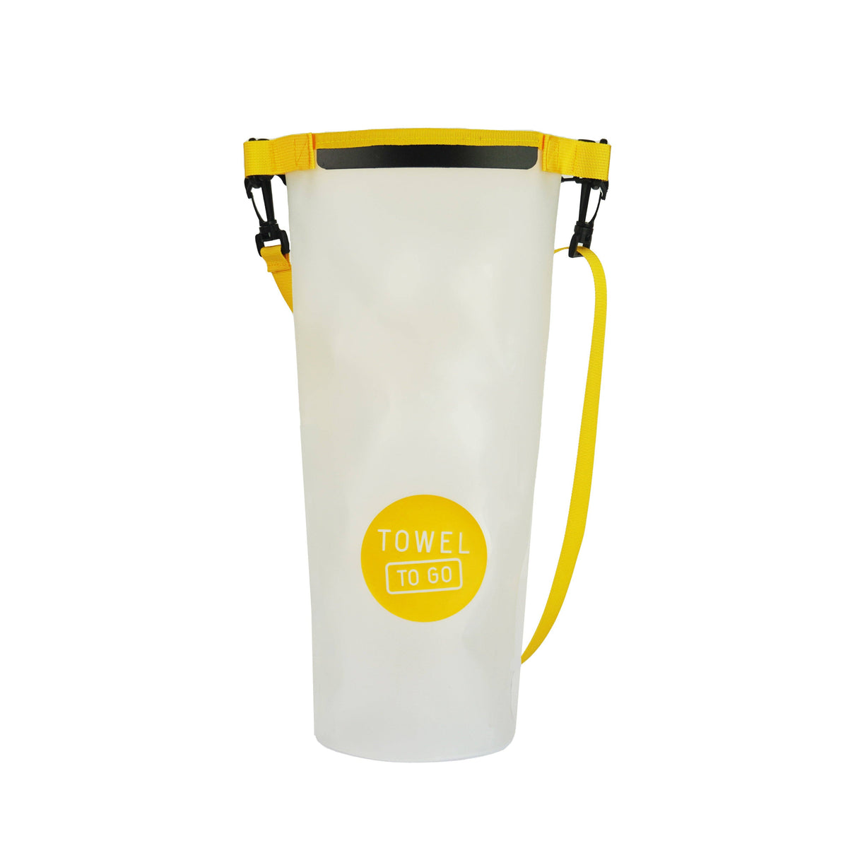 Roll N Go waterdichte transparante droogzak, geel (5 liter)
