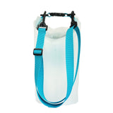 Roll N Go waterdichte transparante droogzak, blauw (5 liter)