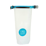 Roll N Go waterdichte transparante droogzak, blauw (5 liter)