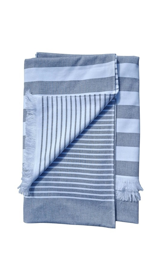 Fouta met badstof gestreept