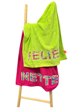 Kinderstrandlaken met naam Patch