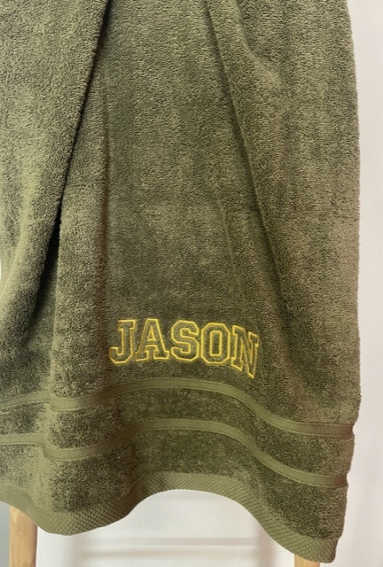 Hotel badlakens met borduring