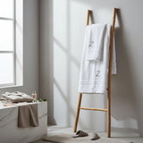 Hotel bath towels with embroidery