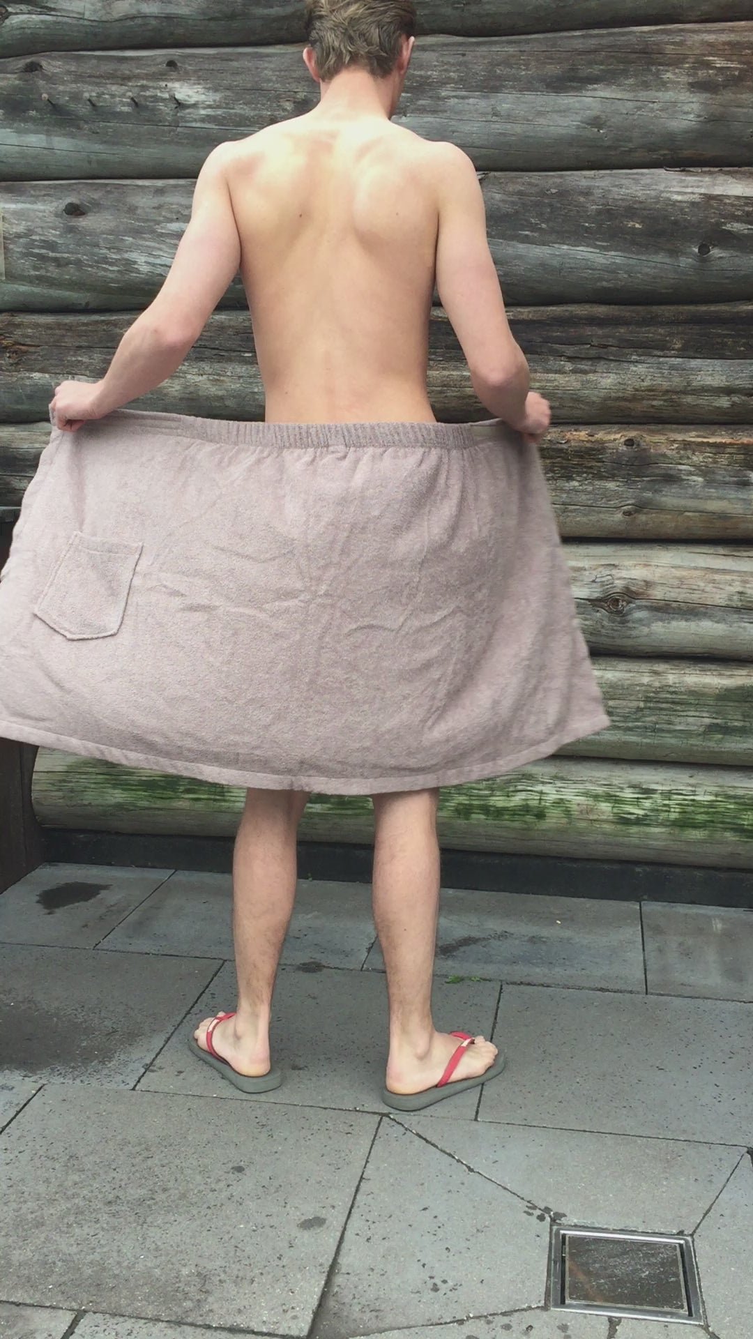 Saunakilt heren met klittenband